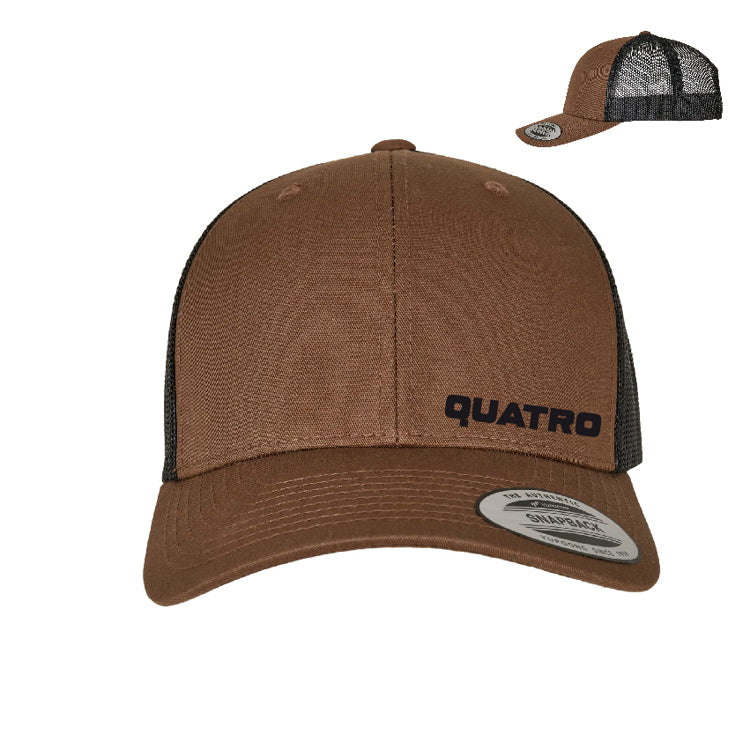 Quatro Cap Small Logo 2 Tone Brown Black