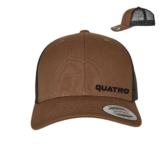 Quatro Cap Small Logo 2 Tone Brown Black