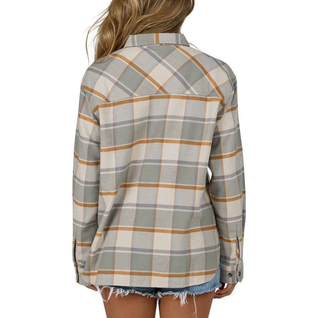 Salty Crew Shore Break Flannel Clay Grey