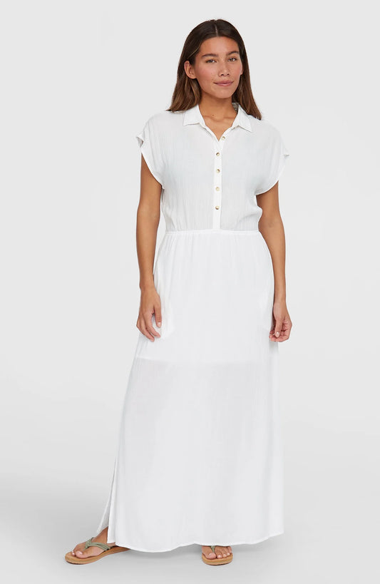 O´Neill Women Lori Maxi Shirt Dress White