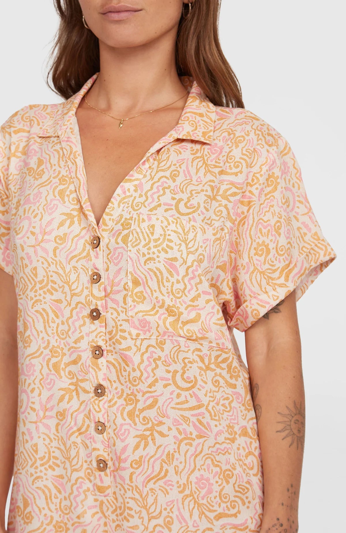 O'Neill Women Of the Wave Romper Orange