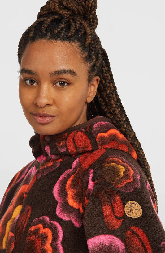 O'neill Women O'Riginals Superfleece Hoodie | Brown FLORAL
