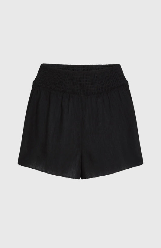 Women Johnny Smocked Waist Shorts | Black
