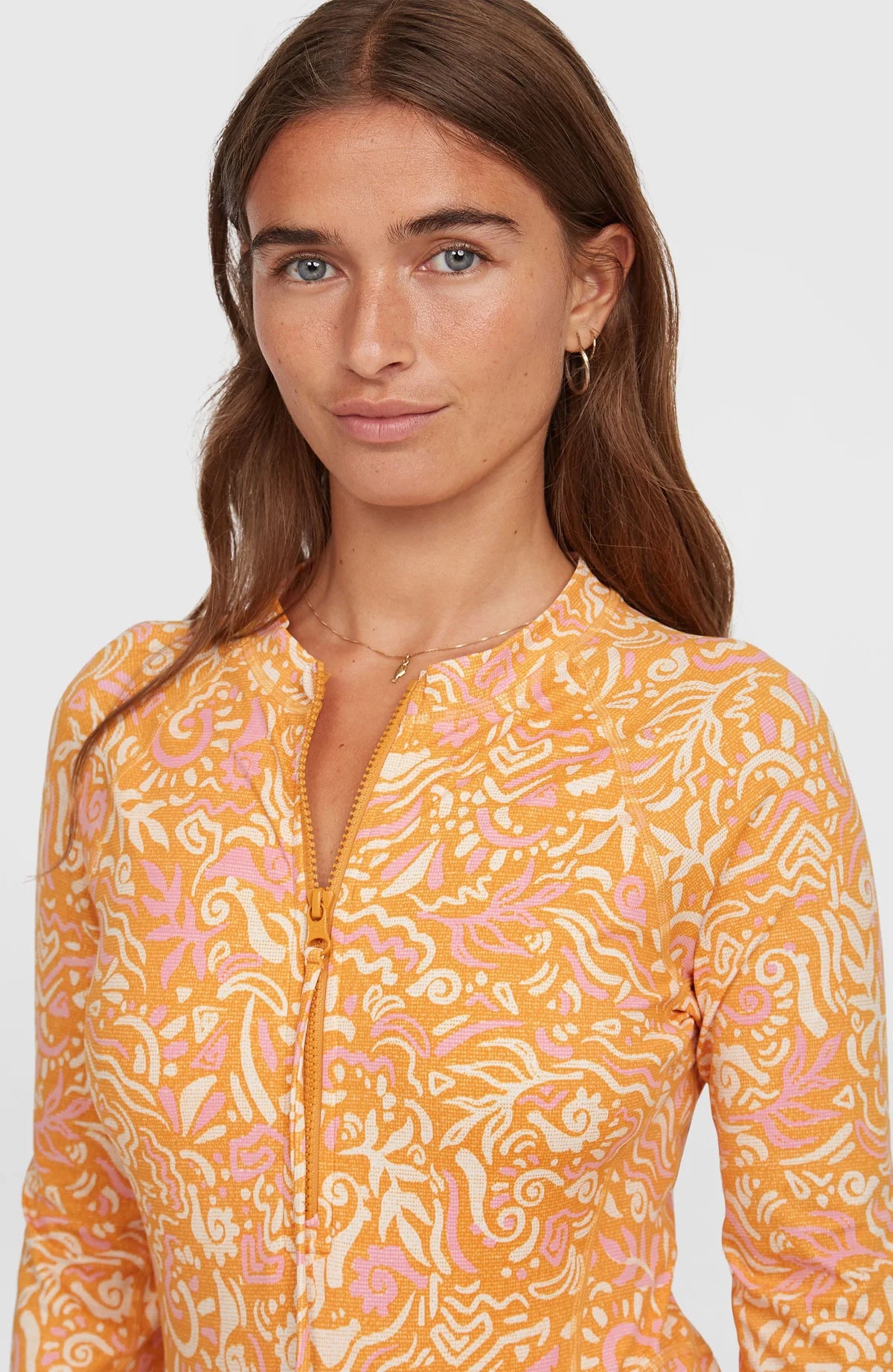 O´Neill Women of Wave Long-Sleeve Surf Suit Orange