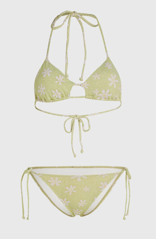 O'Neill Beach vintage marakas bikini set Green Daisy