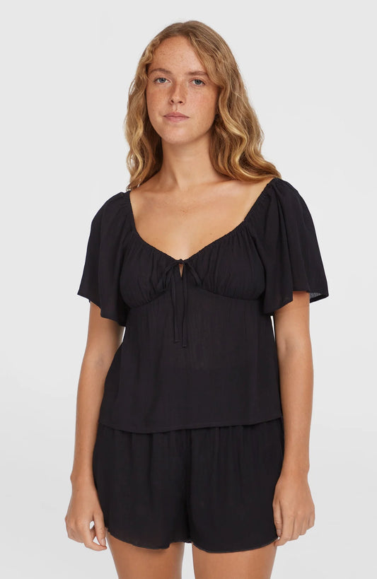 O'Neill Women Hughes Woven Top Black
