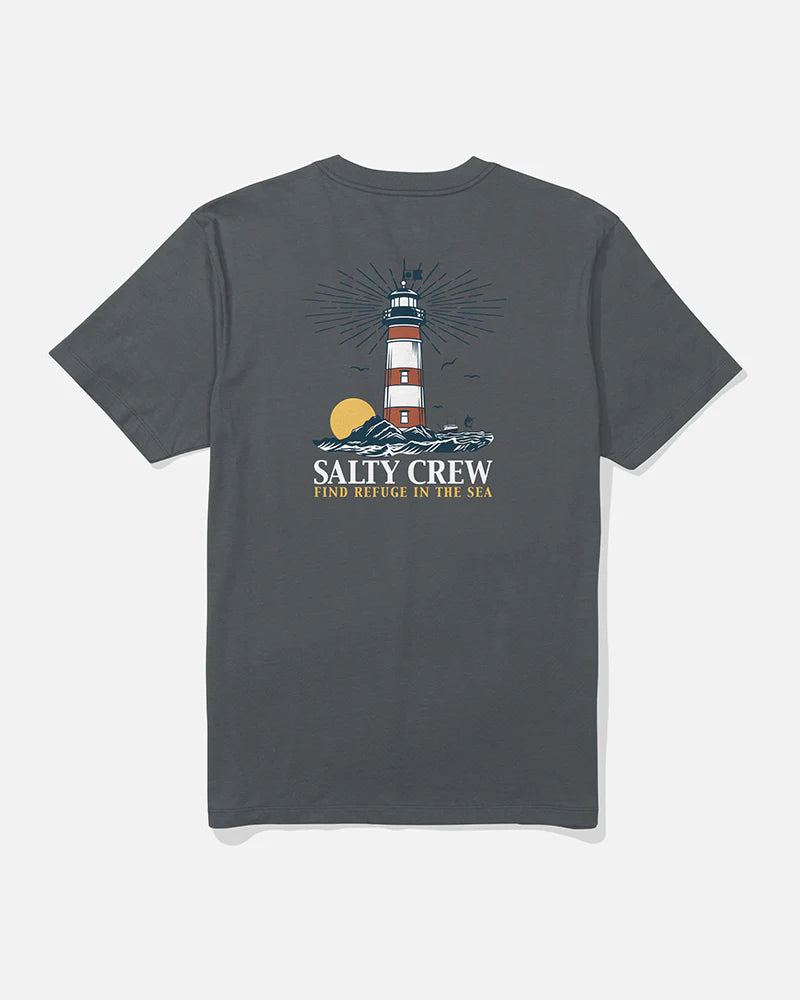 Salty Crew High Beam Classic S/S Tee Charcoal