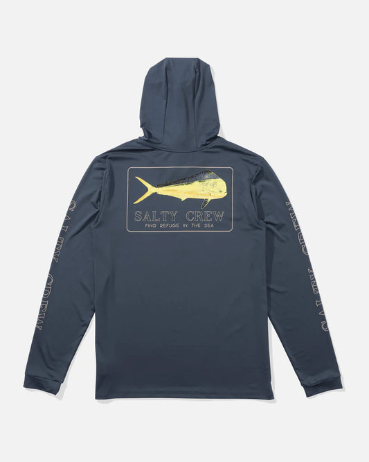 Salty Crew Golden Mahi Hood Sunshirt - Blue Fin