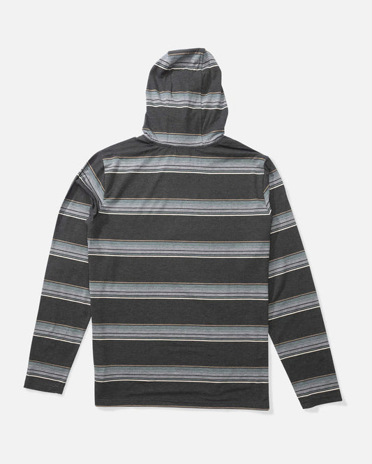 Salty Crew Stacked Up Tech Tee Hood - Coal
