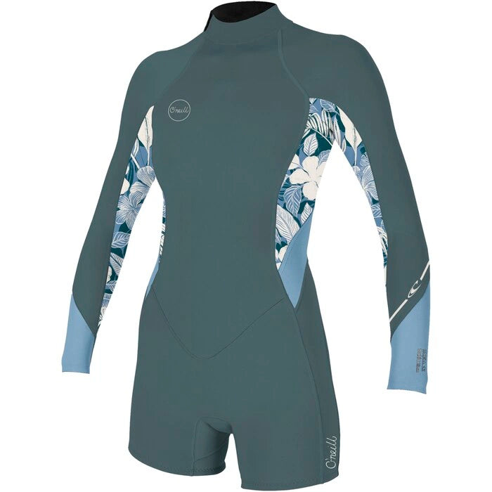 O'neill Womens Bahia 2/1mm Back Zip Long Sleeve Springsuit Wetsuit
