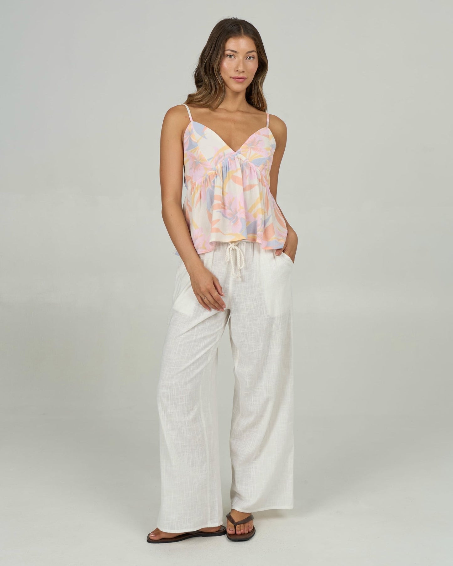 Salty Crew Bloomed Cami Off White