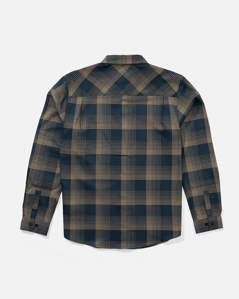 Salty Crew Fathom Ls Teach Flannel Midnight Navy