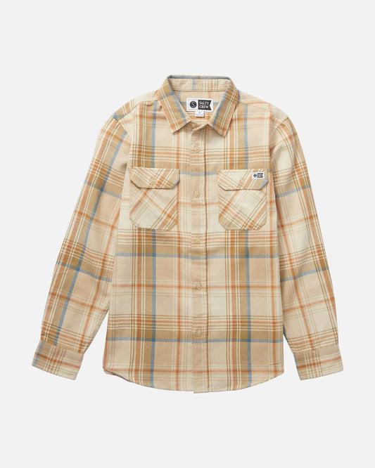 Salty Crerw Daybreak Flannel Kids - Sandstone