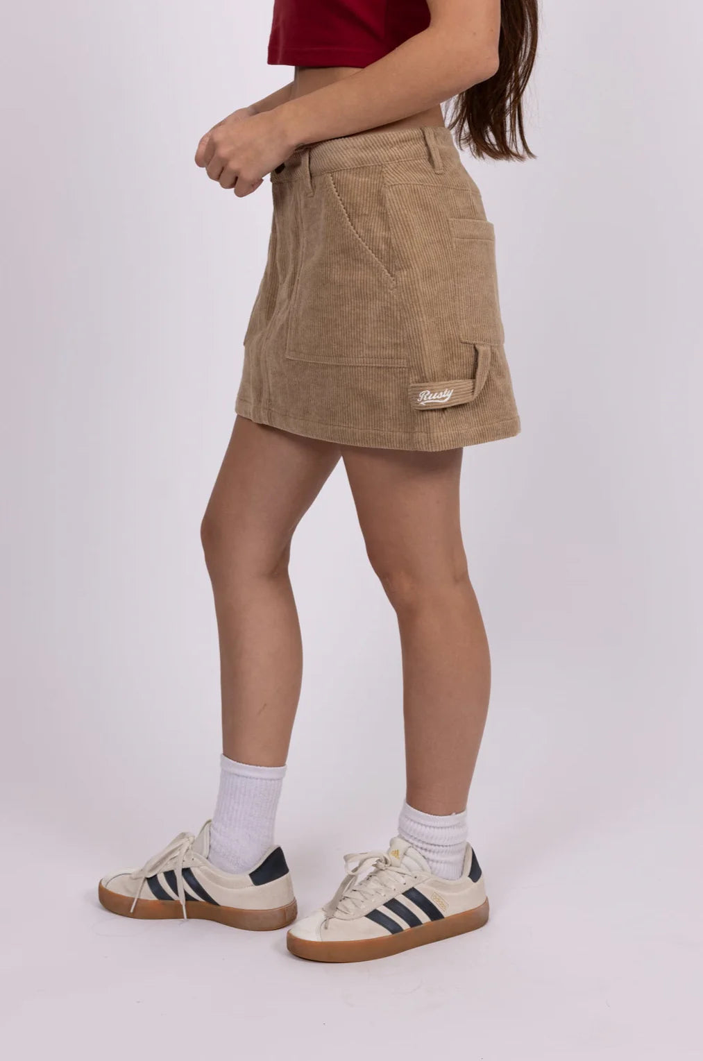 Rusty Billie Low Rise Skirt Camel