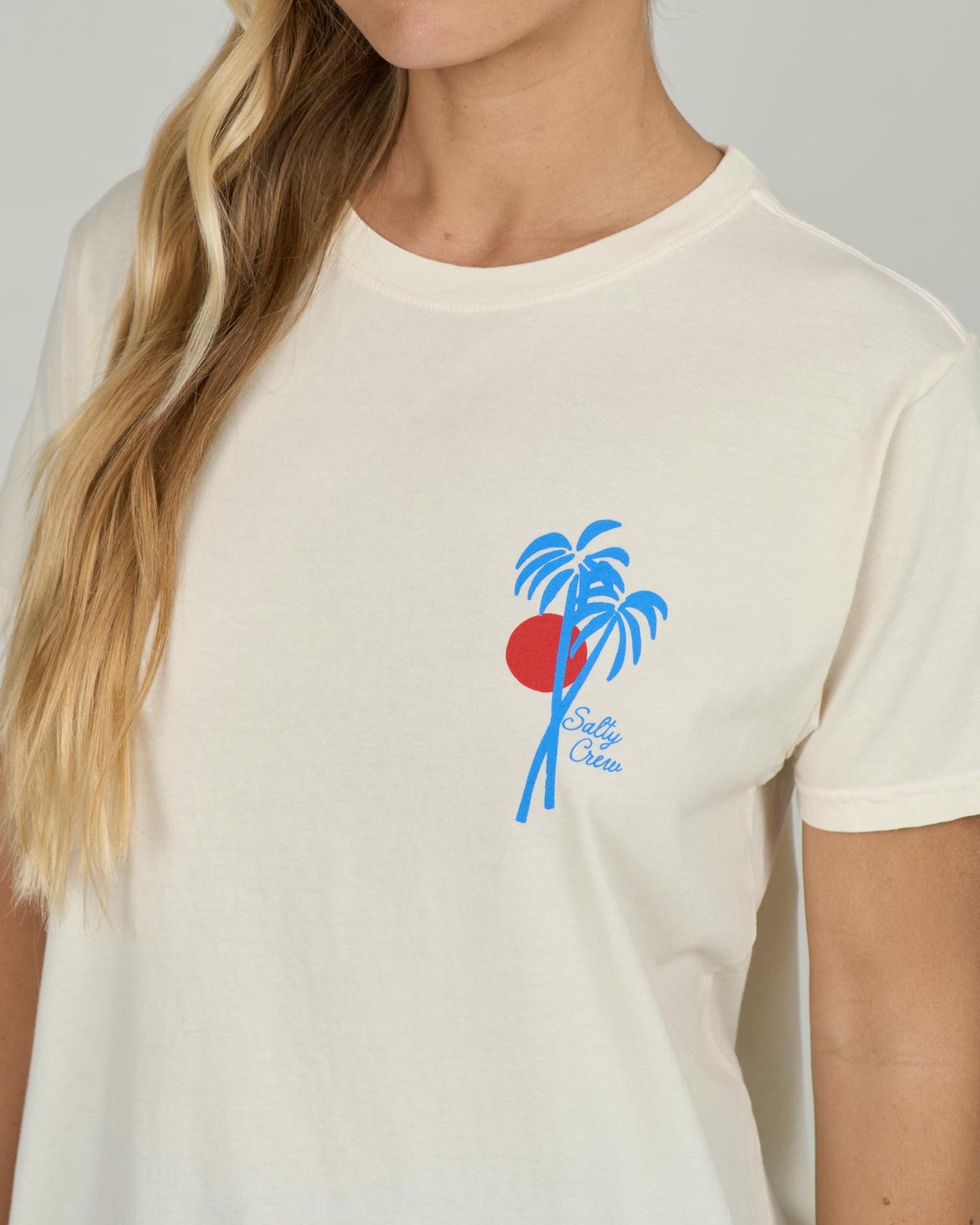 Salty Crew Geo Palm BF TEE - White