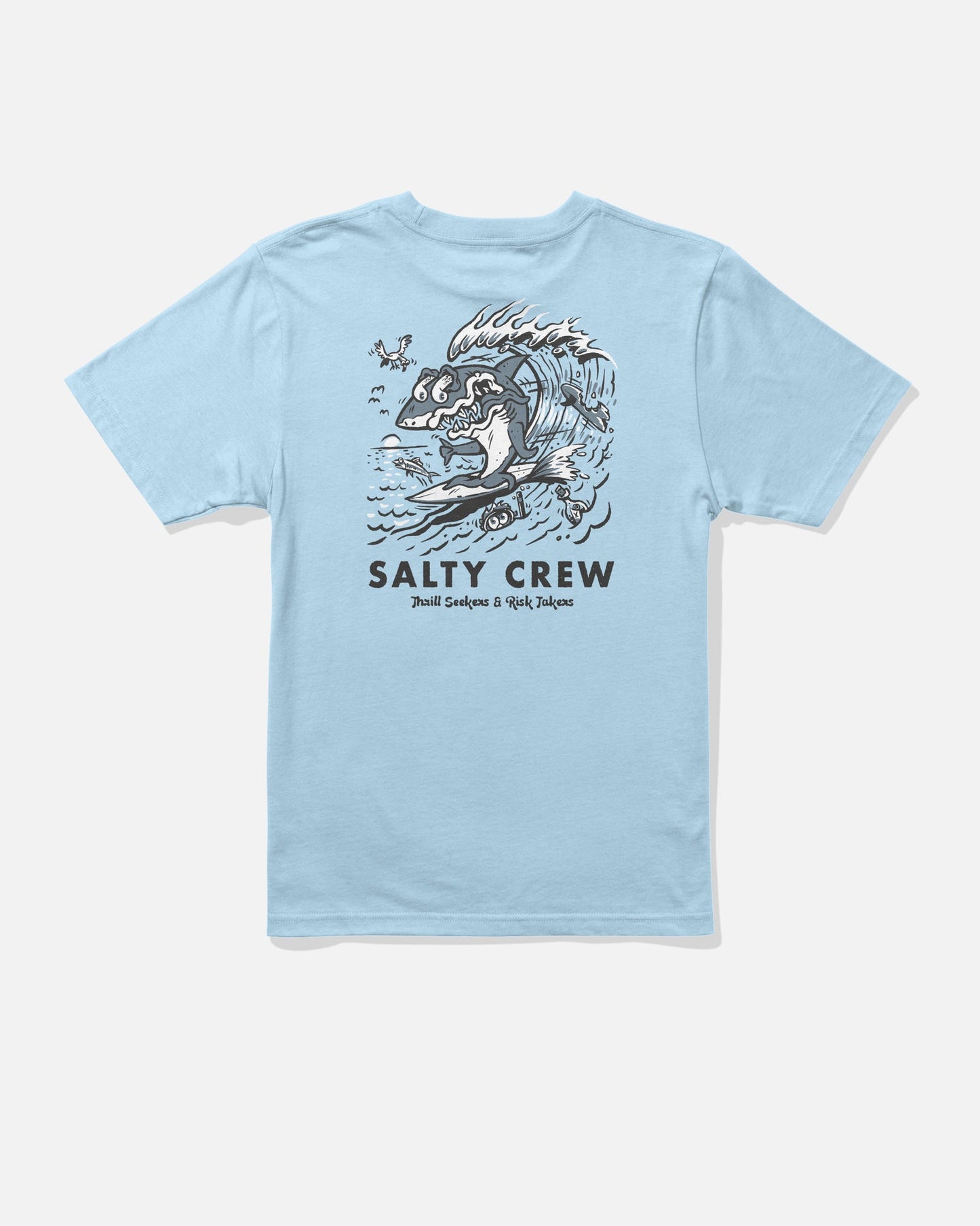 Salty Crew surf shark Boys SS Tee Blue sky