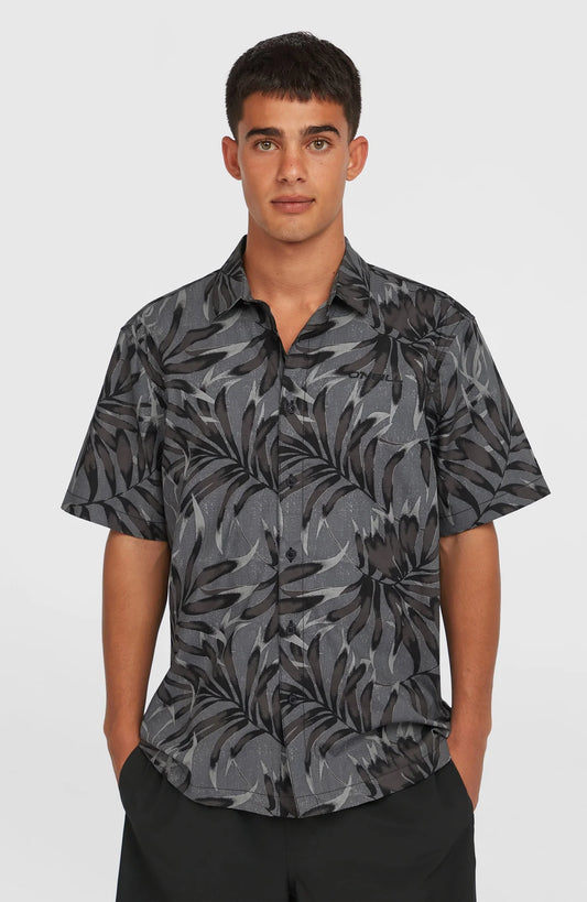 O´Neill Print Shirt Black Dipped Leaves