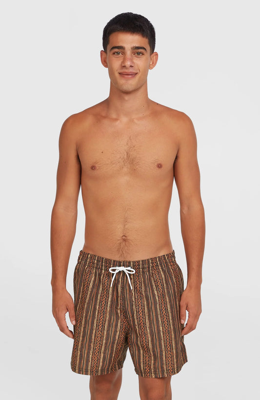 O´Neill Cali Print 15" Swimshorts Orange Pressed Lines