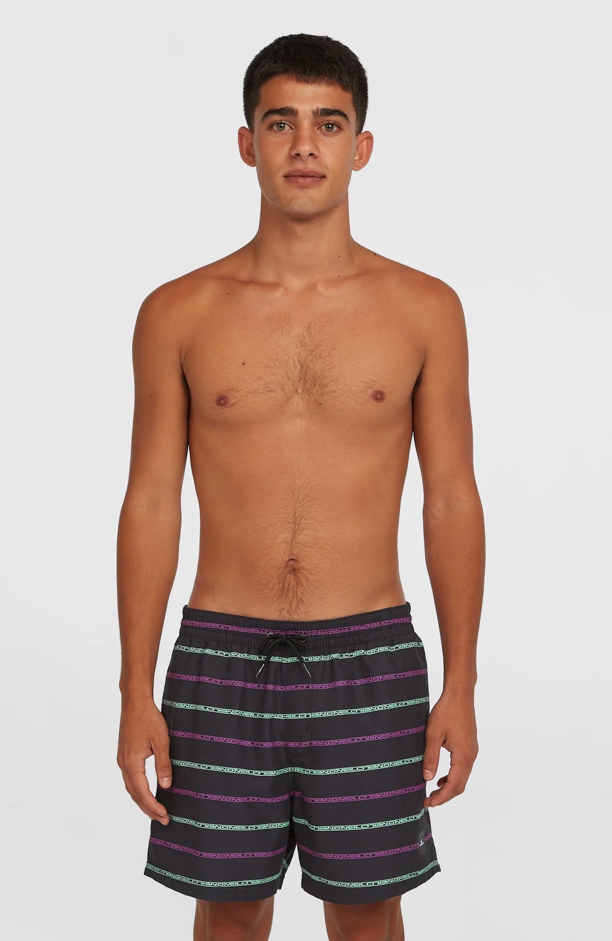 O'Neill Cali First 15'' Swimshorts Black Purple Stripes TALLA M