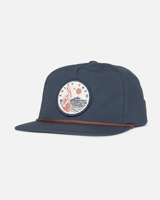 Salty Crew Stake Out 5 Panel Cap Blue Fin