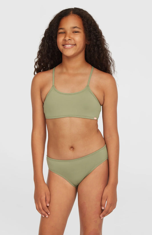 O'Neill Kids Essentials Bralette Bikini Set Green