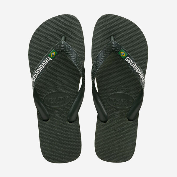 Havaianas Brasil Logo Green Olive