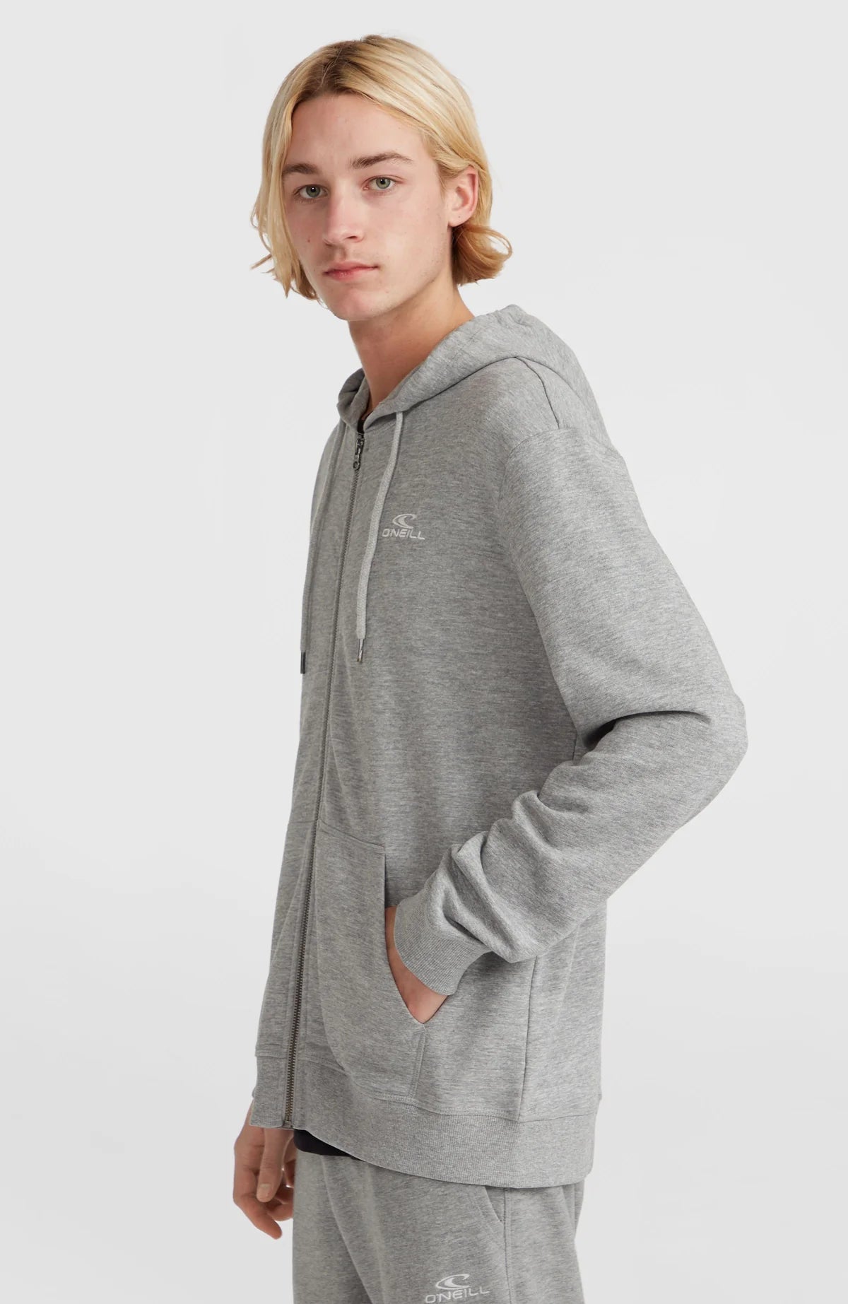 O'neill Men Small Logo Full Zip Hoodie | Grey
