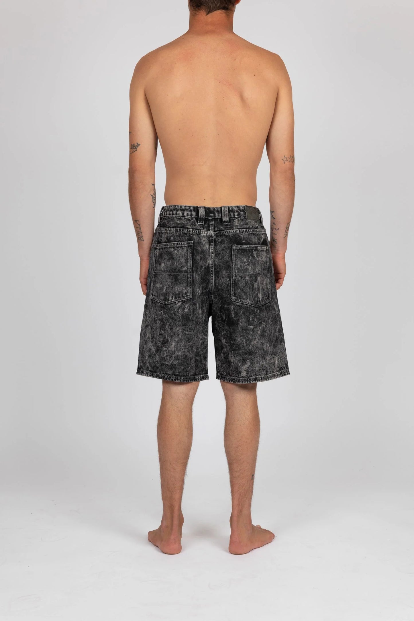 Rusty Lucifer Loose Short Black Acid Wash