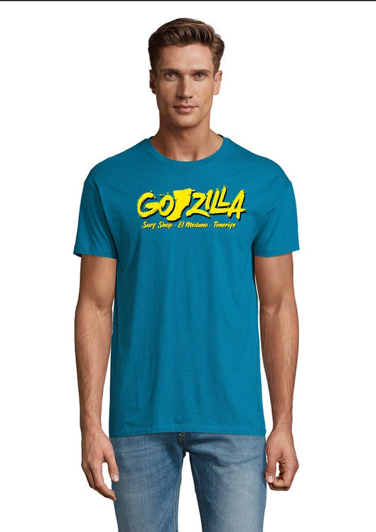 Godzilla t-shirt aqua green