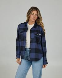 Salty Crew Fathom Flannel Indigo