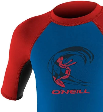Traje neopreno corto O'Neill Toddler Reactor 2/2 mm azul rojo gris infantil