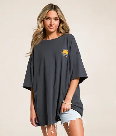 Salty Crew Palm Set cover up Tee - Black