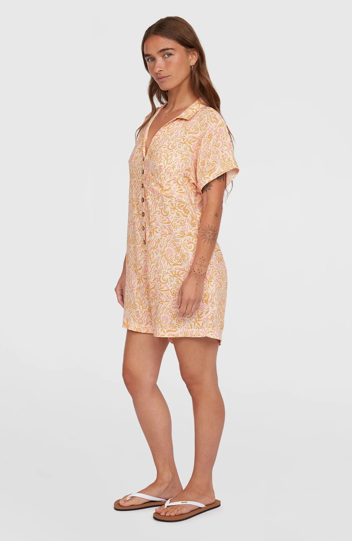 O'Neill Women Of the Wave Romper Orange