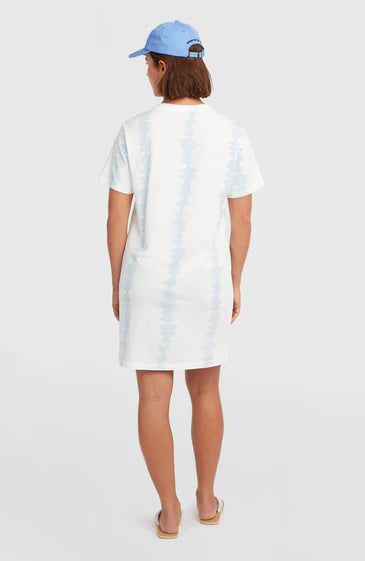 O´Neill Womens WOTW T-Shirt Dress White Tie Dye