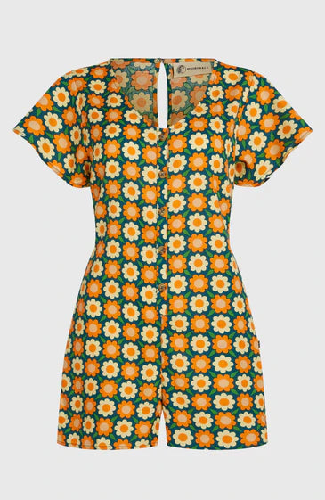O´Neill O´Riginals Playsuit Green Retro Flower