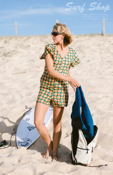 O´Neill O´Riginals Playsuit Green Retro Flower