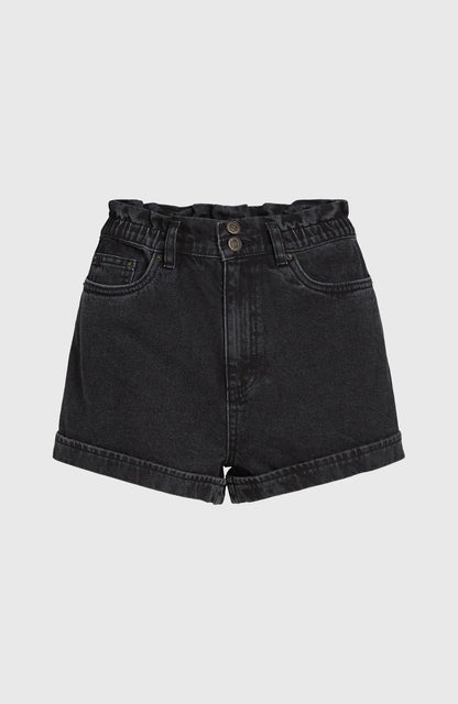 O´Neill Women Tasia Paperbag Shorts Demin Black Out