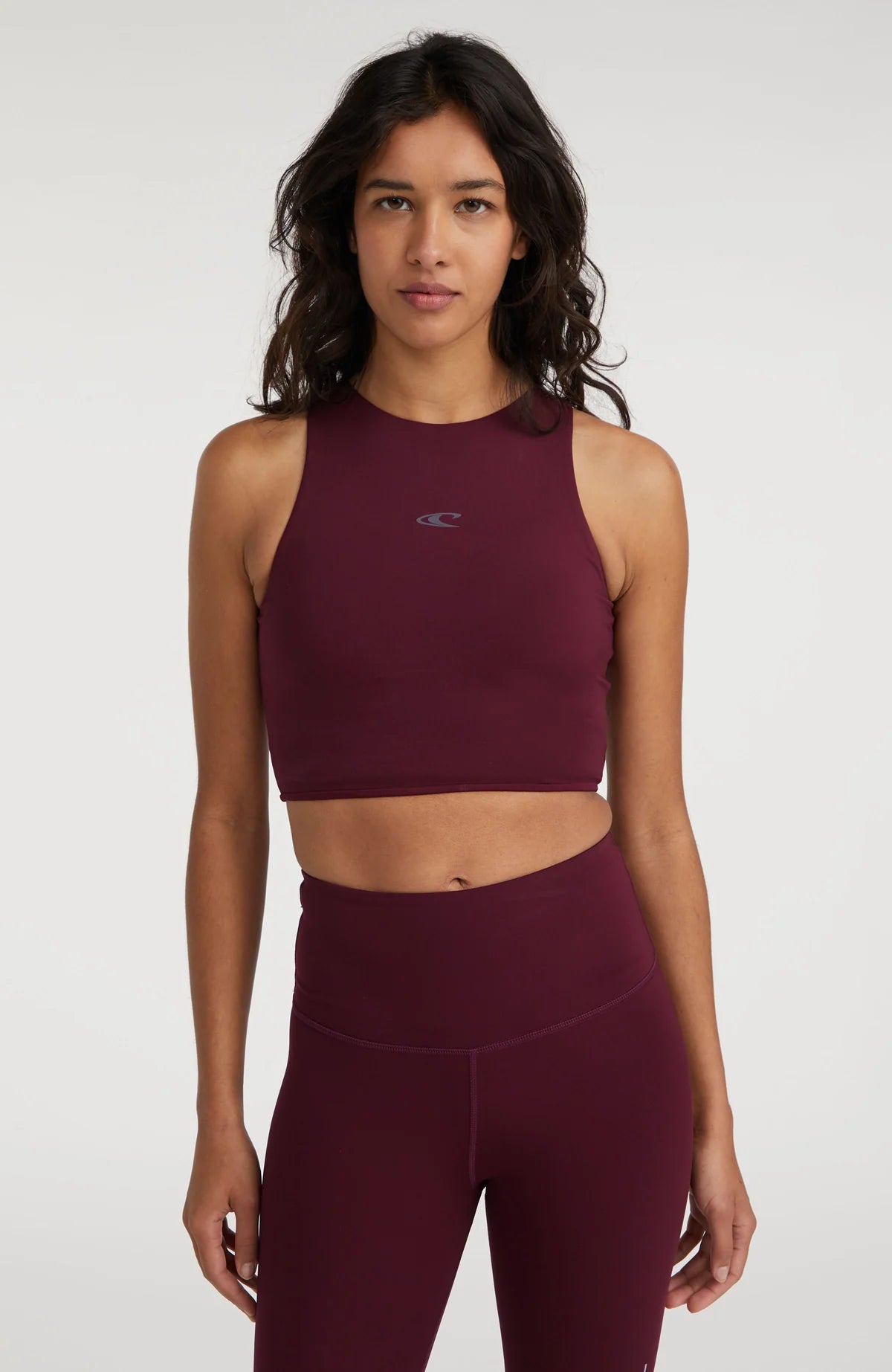 Women Training Cropped Top | Red wine