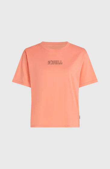 O’Neill Women Boxy Back Print T-Shirt Funky Peach