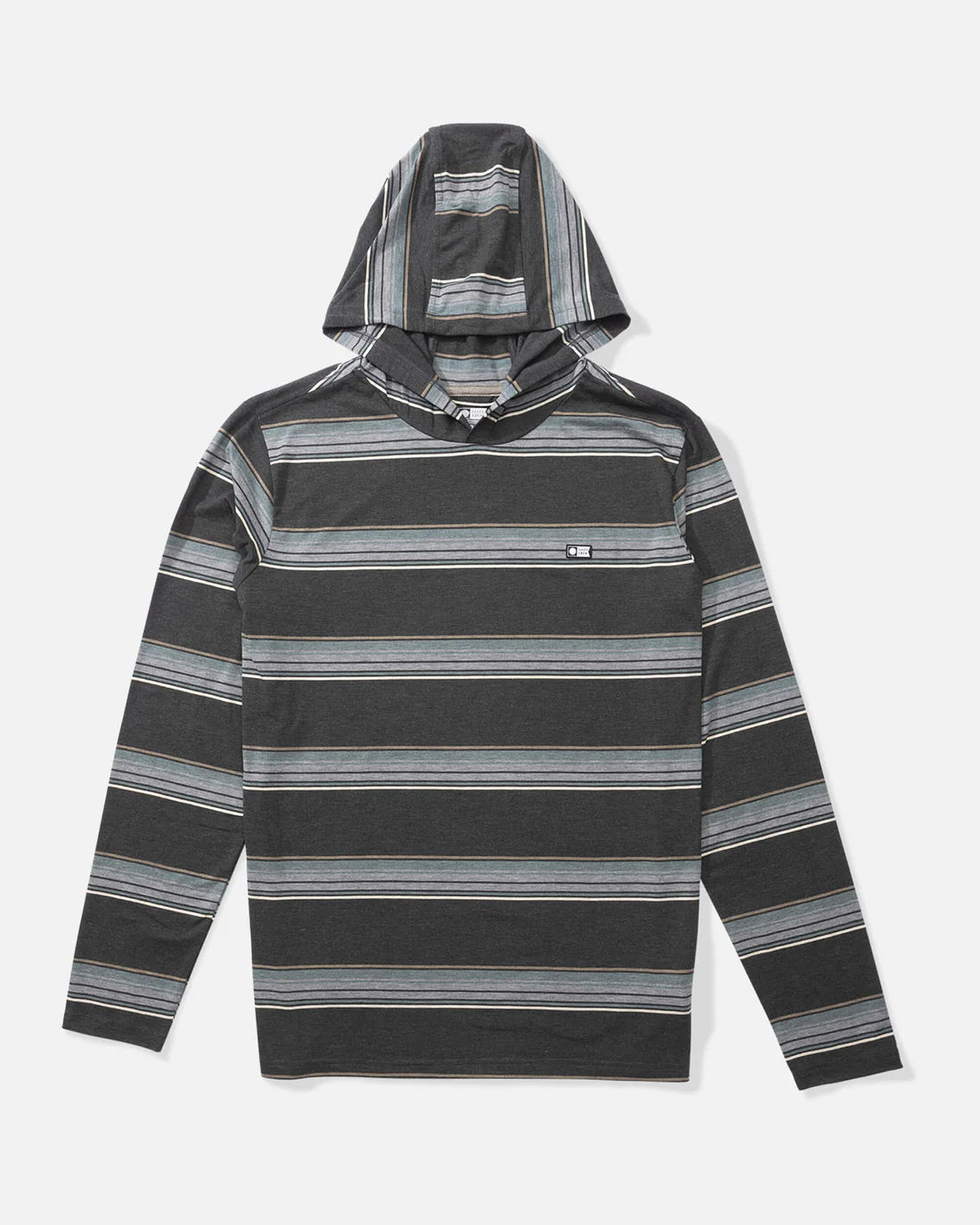 Salty Crew Stacked Up Tech Tee Hood - Coal