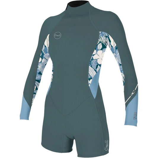 O'neill Womens Bahia 2/1mm Back Zip Long Sleeve Springsuit Wetsuit