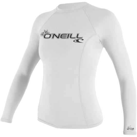 O´Neill Womens Basic Skins LS Rash Guard White