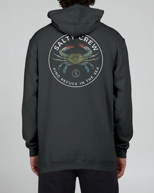 Salty Crew Blu Crabber Hood Fleece Charcoal