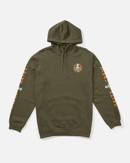 Salty Crew Tentacles Hooded Fleece Dusty Olive