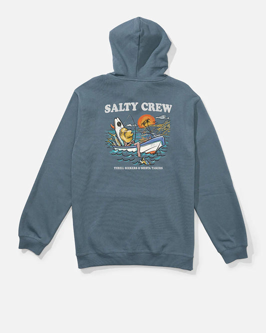 Salty Crew Downtime Hood Fleeced Slate