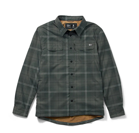 Salty Crew Fathom LS Tech Shacket Green