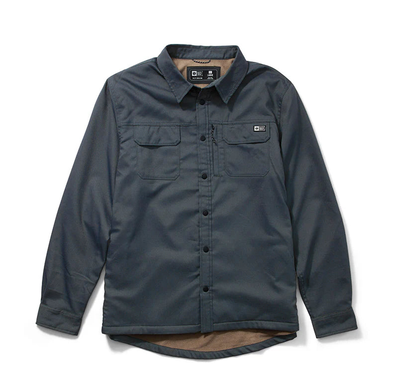 Salty Crew Fathom LS Tech Shacket Midnight Navy