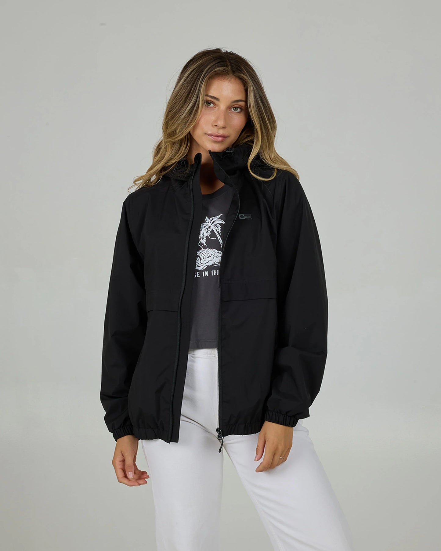 Salty Crew Barrier Windbreaker Black