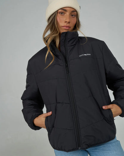 Salty Crew Barrier Puffer Jacket Black