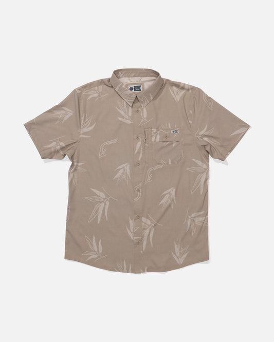 Salty Crew Flagship UV Button Up Khaki